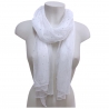 Metallic Glitter Scarf Shiny Shawl Woman Shoulder Scarf White