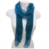 Metallic Glitter Scarf Shiny Shawl Woman Shoulder Covers Petrol