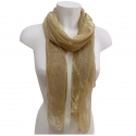 Sciarpa Metallizzata Glitter Scialle Brillante Foulard Donna CopriSpalle Oro