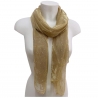 Metallic Glitter Scarf Shiny Shawl Foulard Woman Gold Shoulder Cover