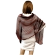 Sciarpa Metallizzata Glitter Scialle Brillante Foulard Donna CopriSpalle Argento