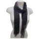 Sciarpa Metallizzata Glitter Scialle Brillante Foulard Donna CopriSpalle Argento Nero