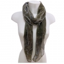 Metallic Glitter Scarf Shiny Shawl Foulard Woman Shoulder Cover Gold Silver