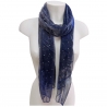 Metallic Glitter Scarf Shiny Shawl Woman Shoulder Scarf Silver Blue