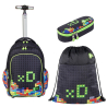 St.Right Blocchi XD Set Zaino Trolley Sacca Sport Astuccio Scuola Elementare