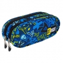 St.Right xD Art Skull Astuccio Porta Penne 2 zip Scuola