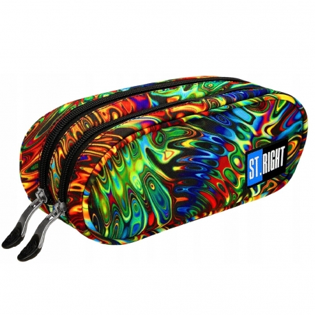 St.Right xD Graffiti Astuccio Porta Penne Doppio 2 zip Scuola