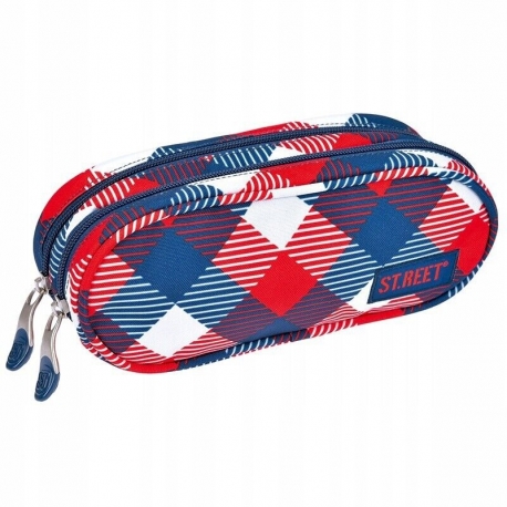St.Right Abstraction Astuccio Porta Penne Doppio 2 zip Scuola