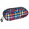 St.Reet Chequered Astuccio Porta Penne Doppio 2 zip Scuola