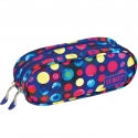 Street DOTS Pois Double Pen Case 2 zip School