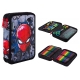 Spiderman Denim Astuccio Grande Doppia Zip Con Accessori - 38pezzi