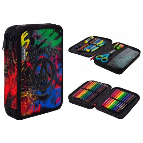 Avengers Supereroi Astuccio Grande Doppia Zip Con Accessori - 38pezzi