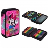 Disney Minnie Mouse Large Double Zip Pouch With Accessories - 38pcs