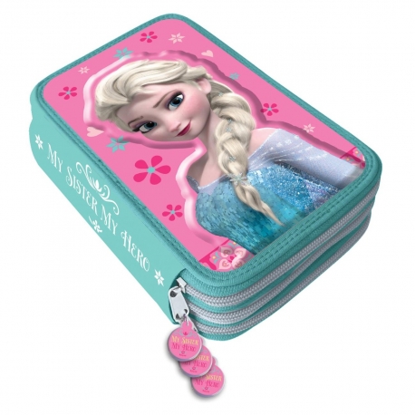 Frozen - Elsa and Anna Complete Case 3 zip My Sister School Accessories
