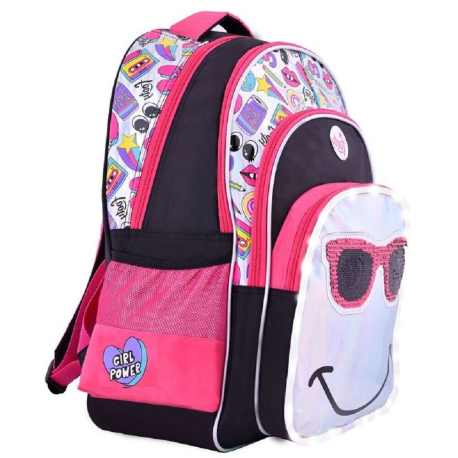 Footy Unicorno Paillettes Fucsia Led Grande Zaino Scuola Elementare Bambina