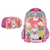 set Grande Zaino Scuola Elementare Bambina Footy Llama Paillette e Led