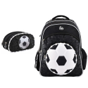 set Grande Zaino Scuola Elementare Bambini Footy Pallone Calcio Led
