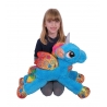 Unicorno Peluche 65cm Blu Pony Cavallo Magico Disteso con Ali