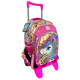 Footy Unicorno Blu Led Grande Zaino con Carrello Trolley Staccabile Seven