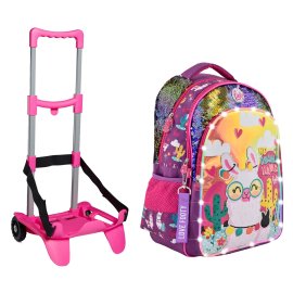 Footy Eyeglasses Led Large Backpack with Detachable Trolley Seven