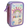 Unicorn Always Dreaming Complete 3 Zip Case With Giotto Fila Accessories