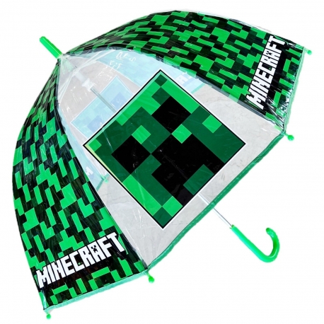 Minecraft Ombrello Poe Pvc Bambini Ragazzi Ombrellino Parapioggia