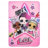 LOL Surprise Coperta Plaid 100x150cm in Polar Fleece Blanket Rock Pink