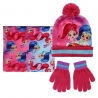 Shimmer and Shine da 3-7anni Cappello Pompon con Scaldacollo Guanti Invernale