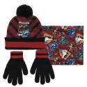 Harry Potter da 3 - 7anni Cappello Pompon con Scaldacollo Guanti Invernale