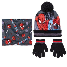 Avengers Superheroes from 3 - 7 years Pompon Hat with Neck Warmer Winter Gloves
